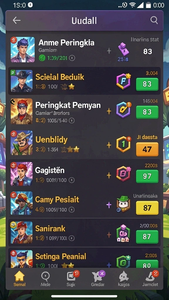 rejeki - Karakter-karakter unik yang menarik.
